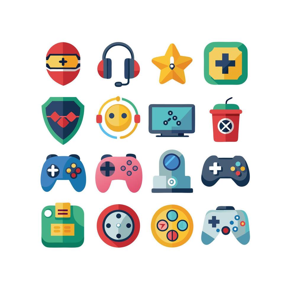 Gaming Icon Set Illustration vector