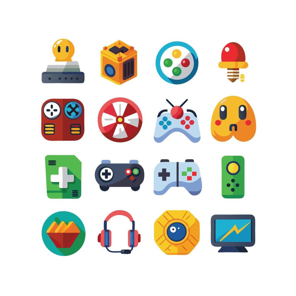Gaming Icon Set Illustration vector