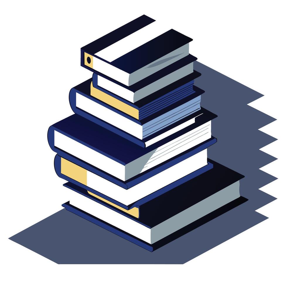 Book stack Illustration concept vector