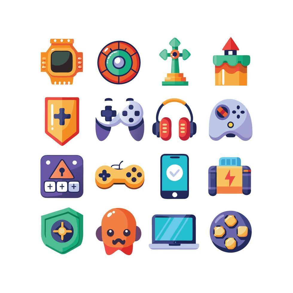Gaming Icon Set Illustration vector
