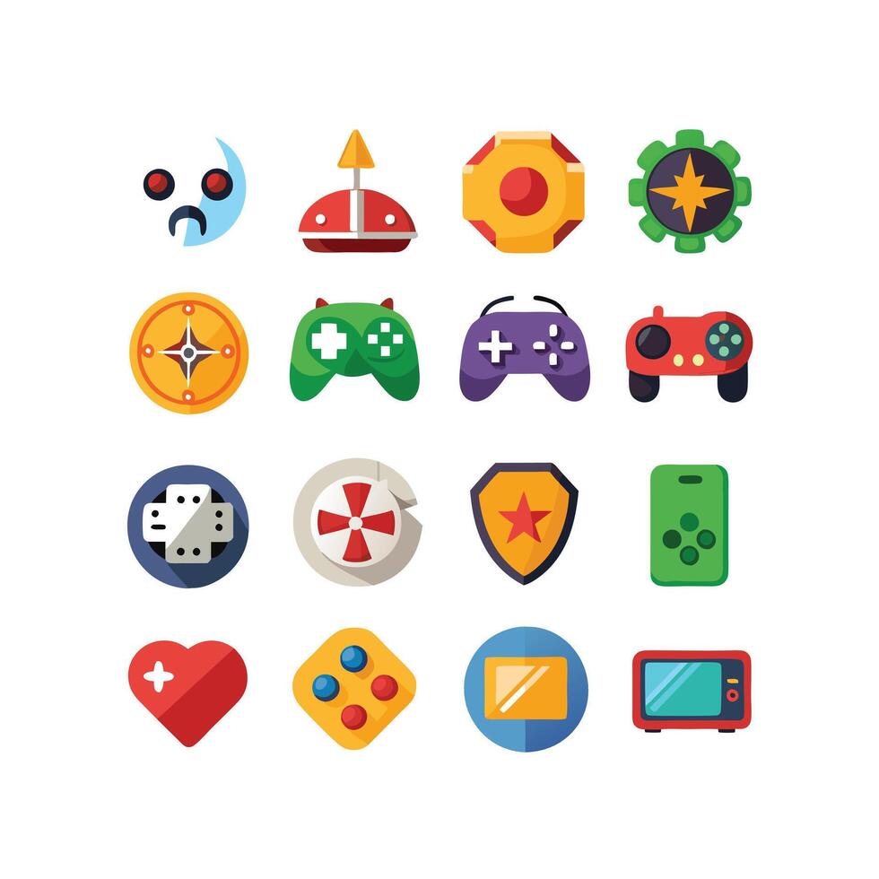 Gaming Icon Set Illustration vector
