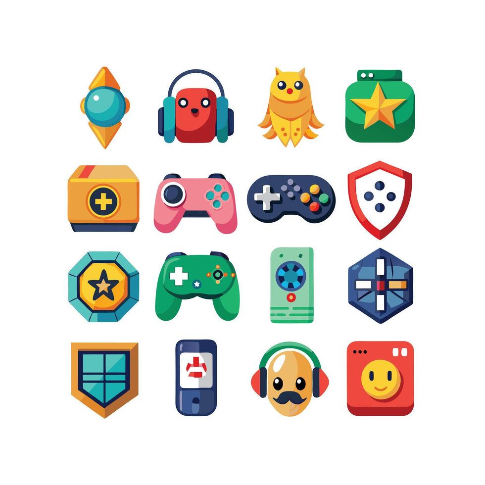 Gaming Icon Set Illustration vector