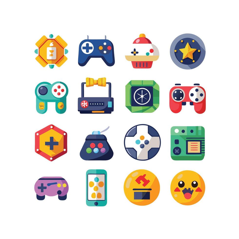 Gaming Icon Set Illustration vector