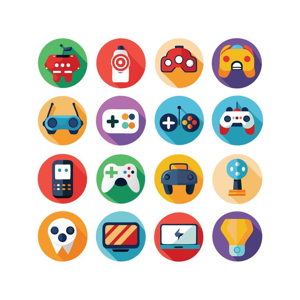 Gaming Icon Set Illustration vector