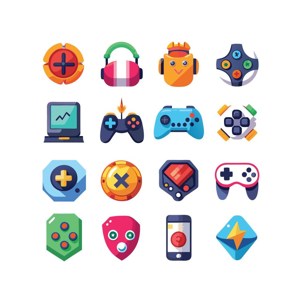 Gaming Icon Set Illustration vector