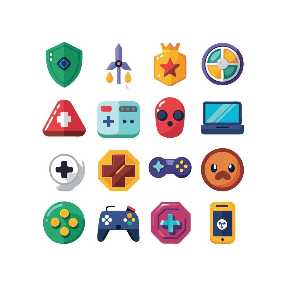 Gaming Icon Set Illustration vector