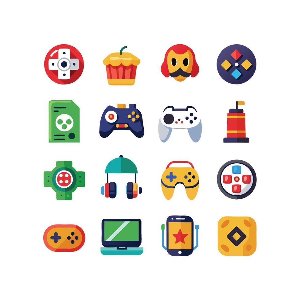 Gaming Icon Set Illustration vector