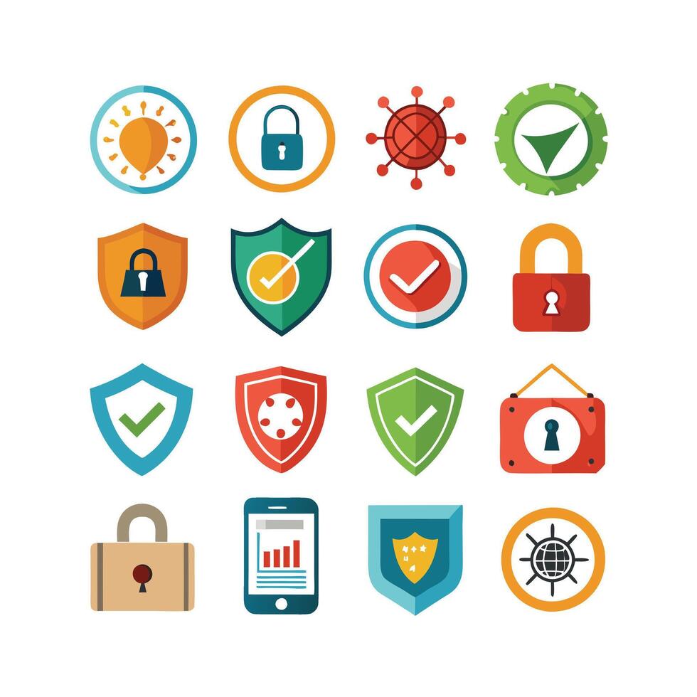 Security Icon Set Collection Illustration vector