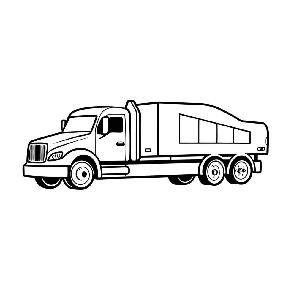 Realistic Truck Illustration vector