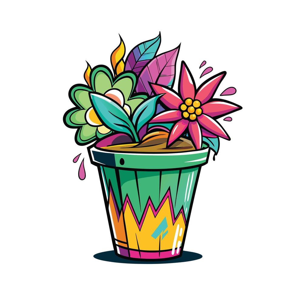Flowerpot Houseplant Illustration vector
