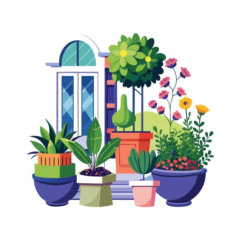 Flowerpot Houseplant Illustration vector