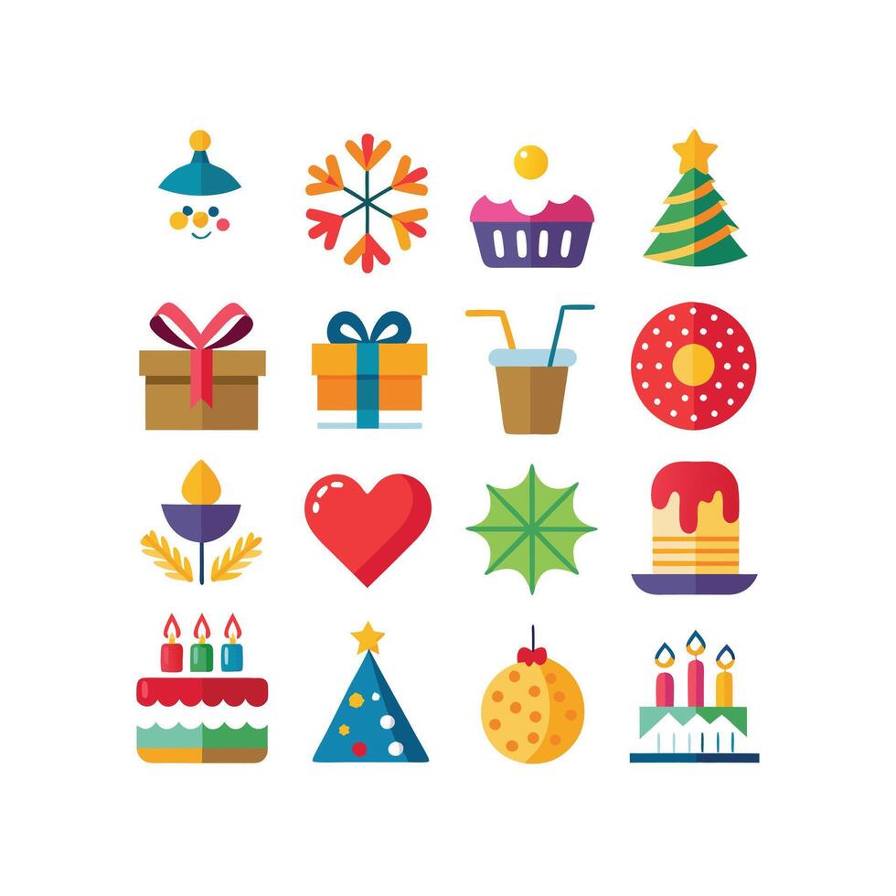Holiday and Event Icon Set Collection IllustrationHoliday and Event Icon Set Collection Illustration vector