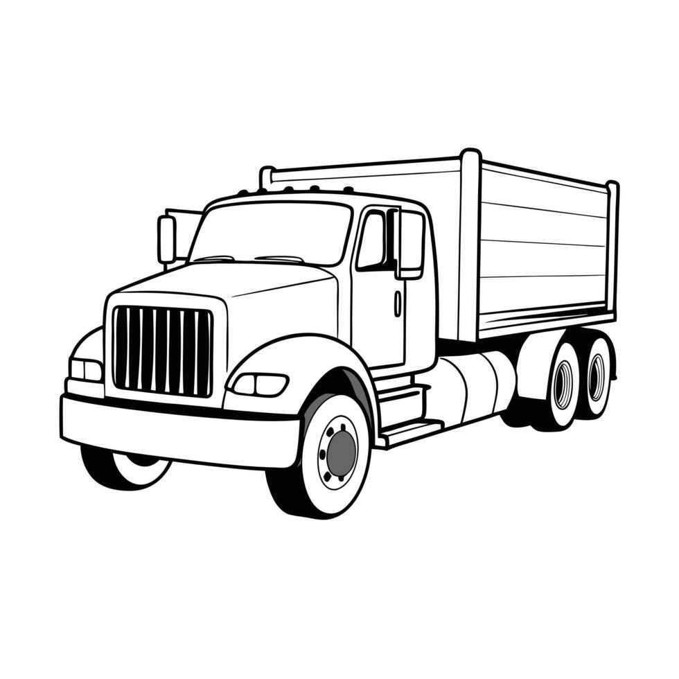 Realistic Truck Illustration vector
