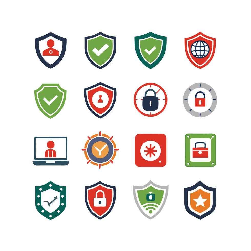 Security Icon Set Collection Illustration vector