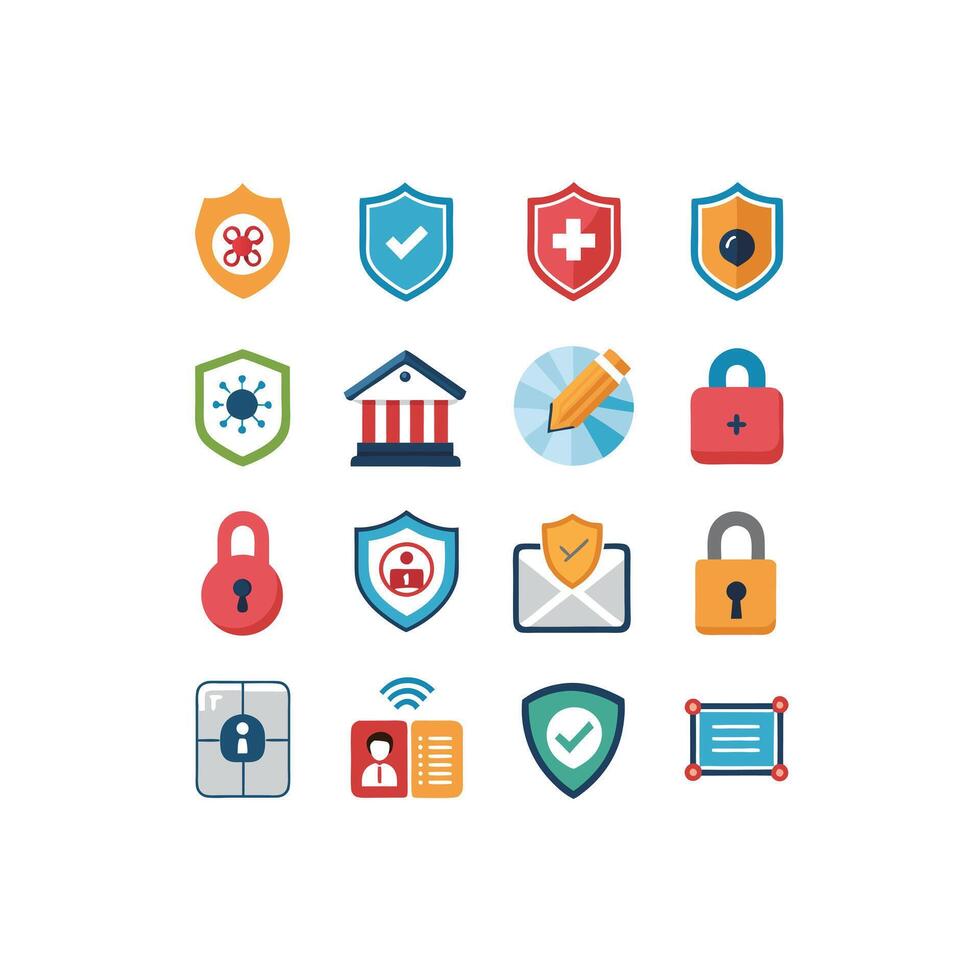 Security Icon Set Collection Illustration vector