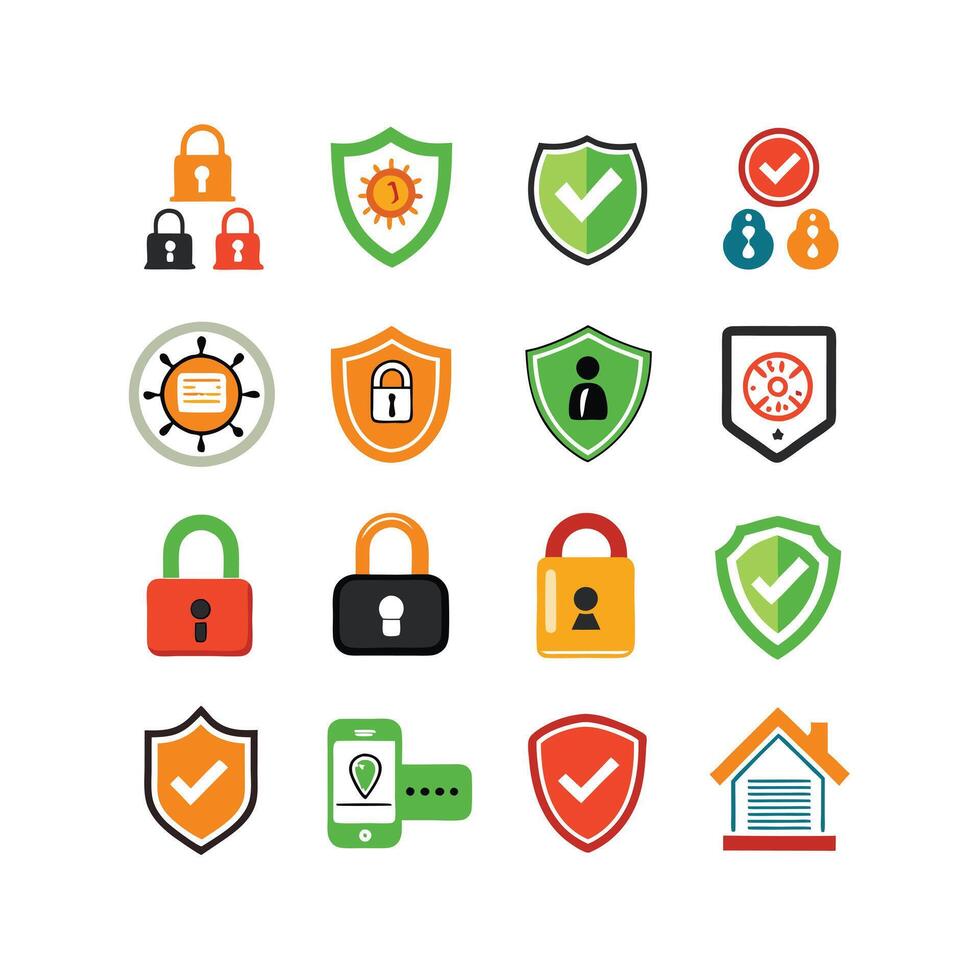 Security Icon Set Collection Illustration vector