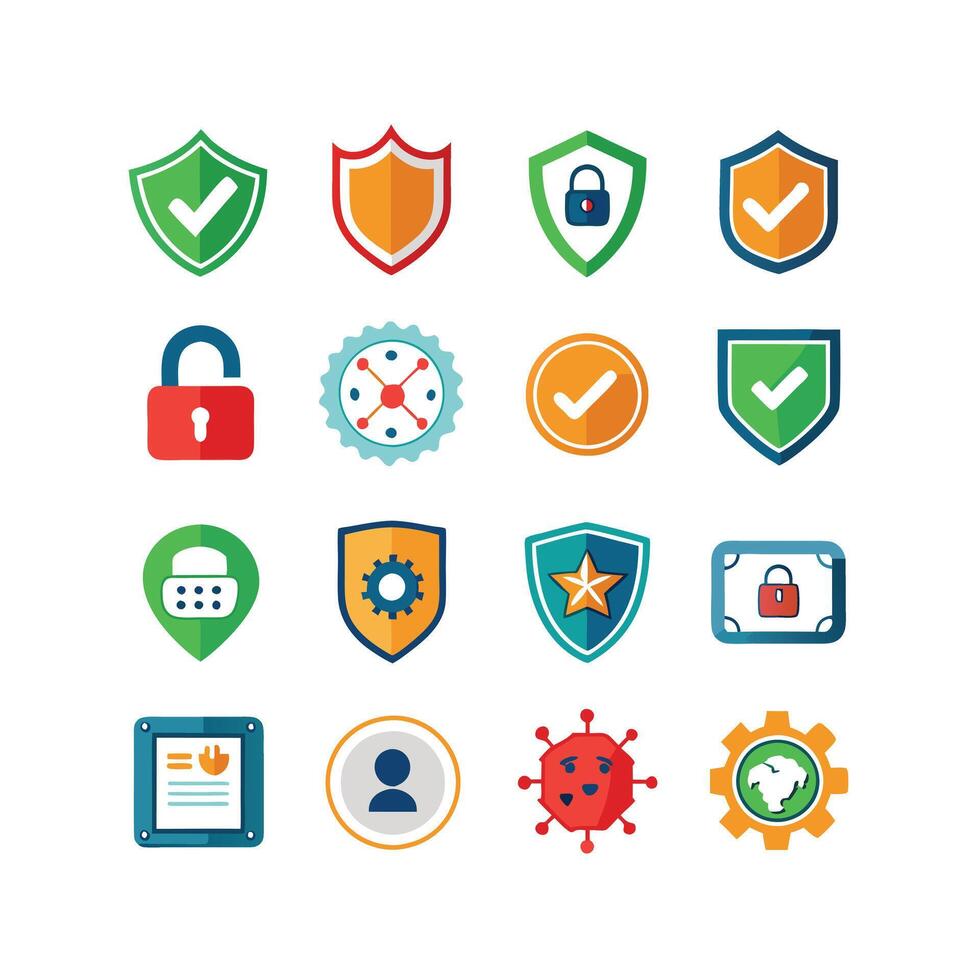 Security Icon Set Collection Illustration vector