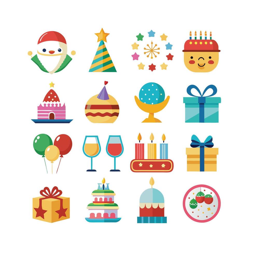 Holiday and Event Icon Set Collection IllustrationHoliday and Event Icon Set Collection Illustration vector