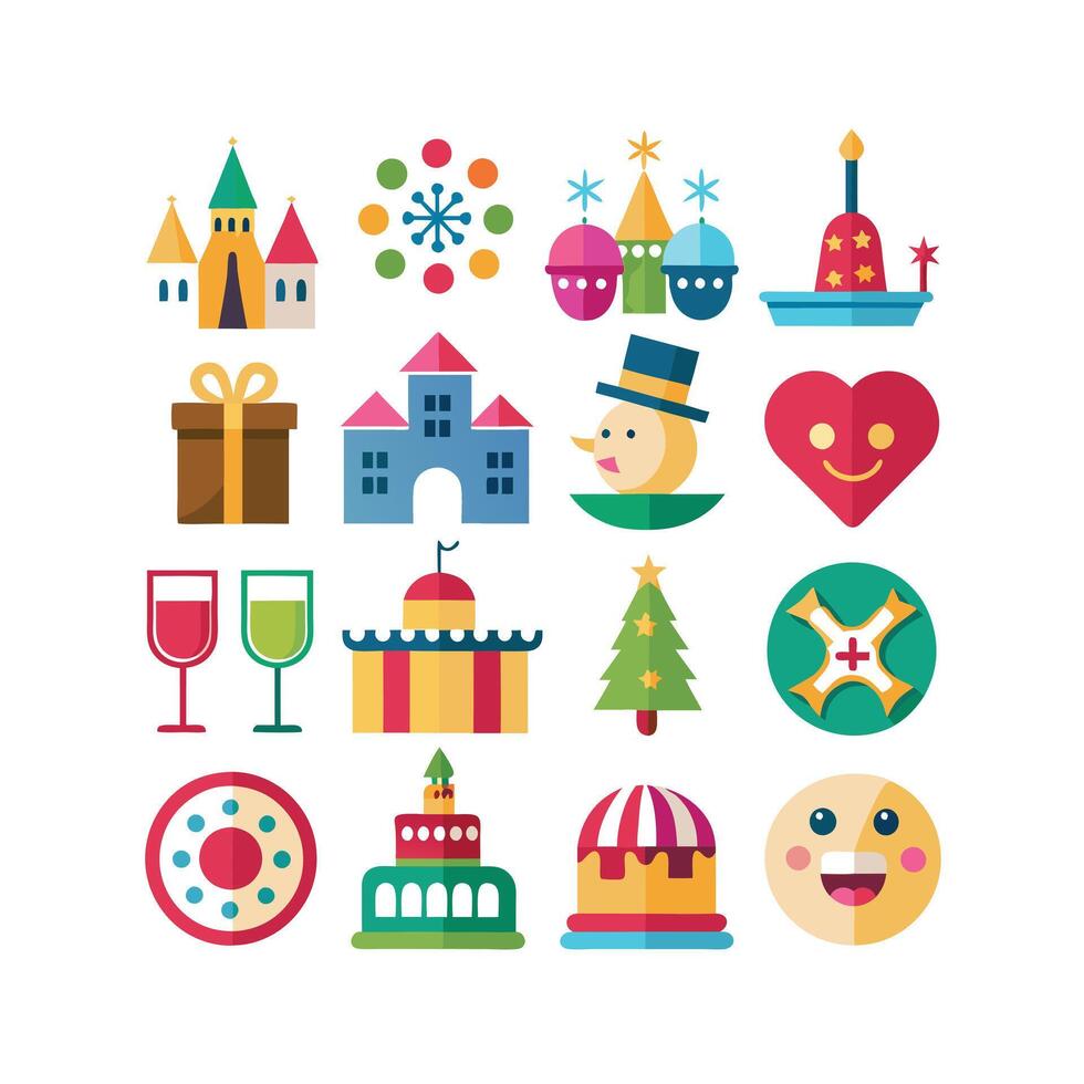 Holiday and Event Icon Set Collection IllustrationHoliday and Event Icon Set Collection Illustration vector