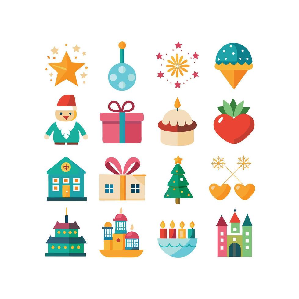 Holiday and Event Icon Set Collection IllustrationHoliday and Event Icon Set Collection Illustration vector