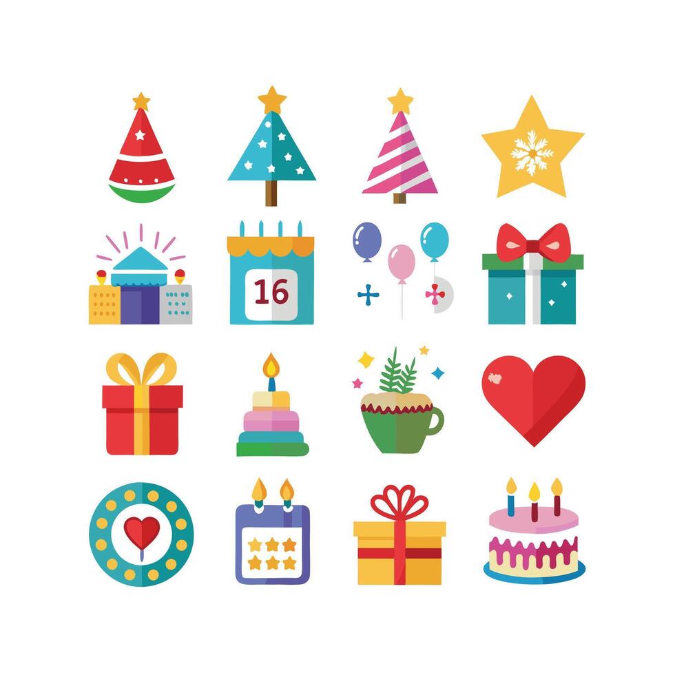 Holiday and Event Icon Set Collection IllustrationHoliday and Event Icon Set Collection Illustration vector