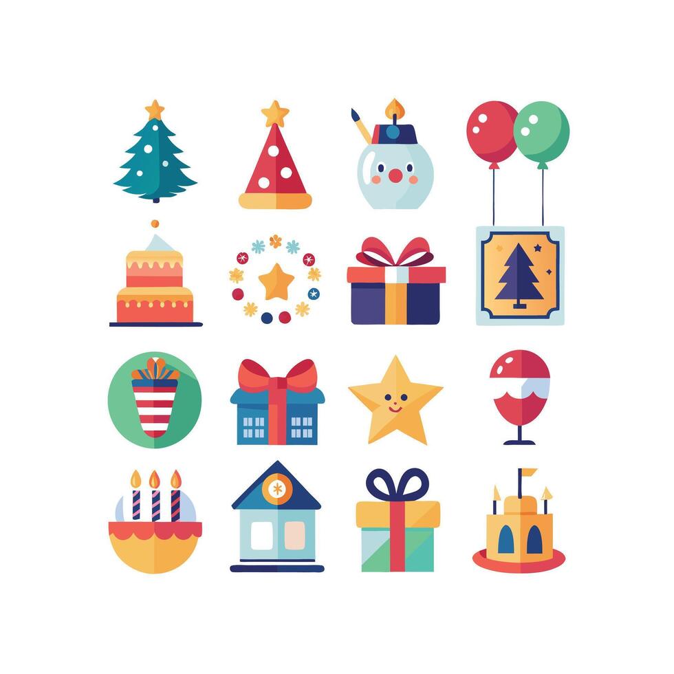 Holiday and Event Icon Set Collection IllustrationHoliday and Event Icon Set Collection Illustration vector