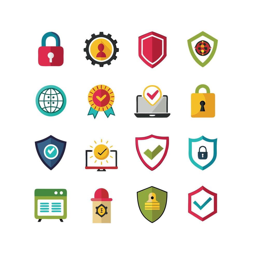 Security Icon Set Collection Illustration vector
