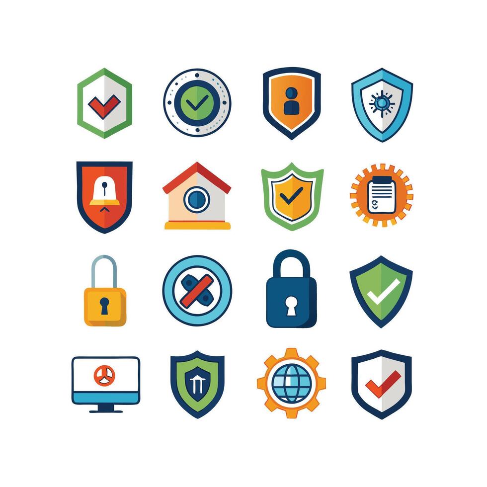 Security Icon Set Collection Illustration vector
