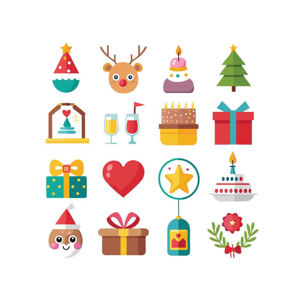 Holiday and Event Icon Set Collection IllustrationHoliday and Event Icon Set Collection Illustration vector