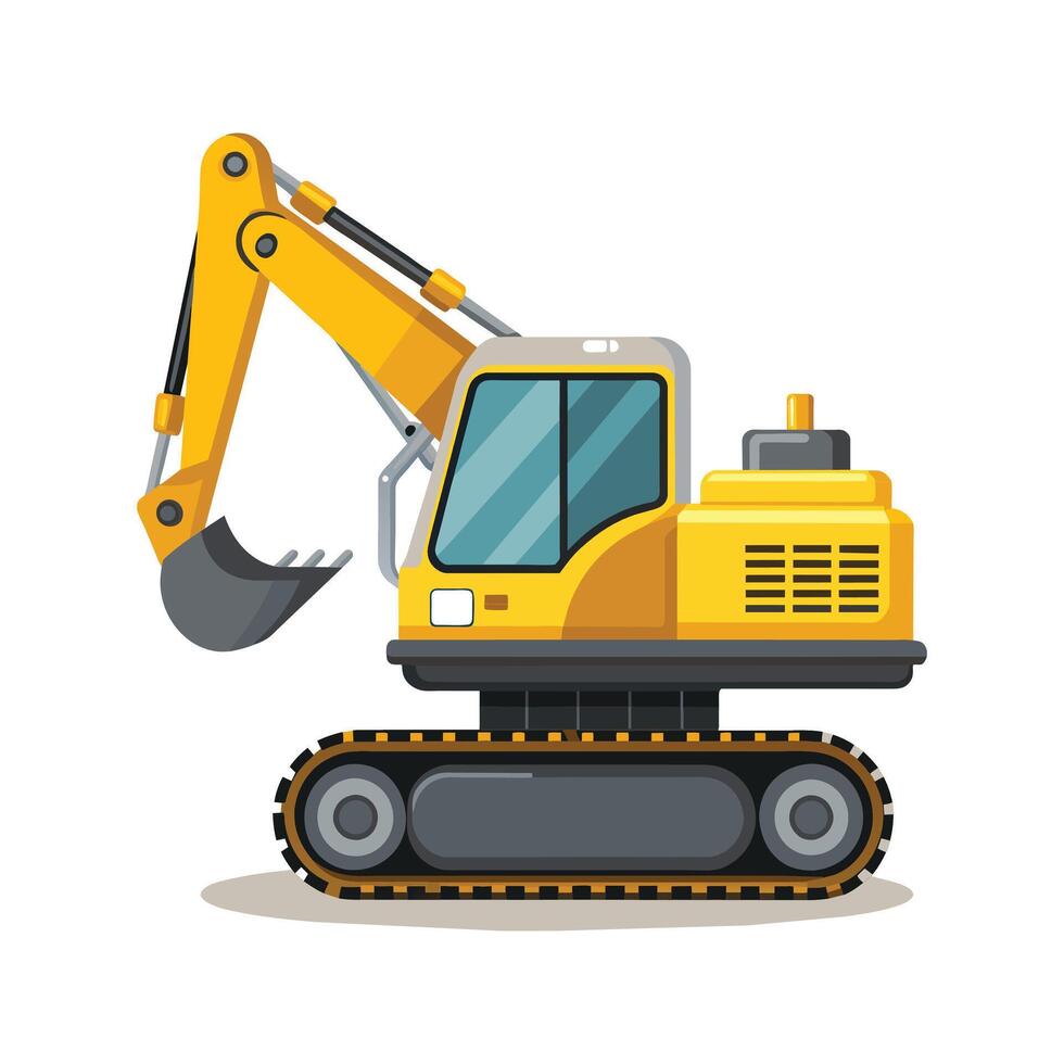 Realistic Construction Excavator illustration vector