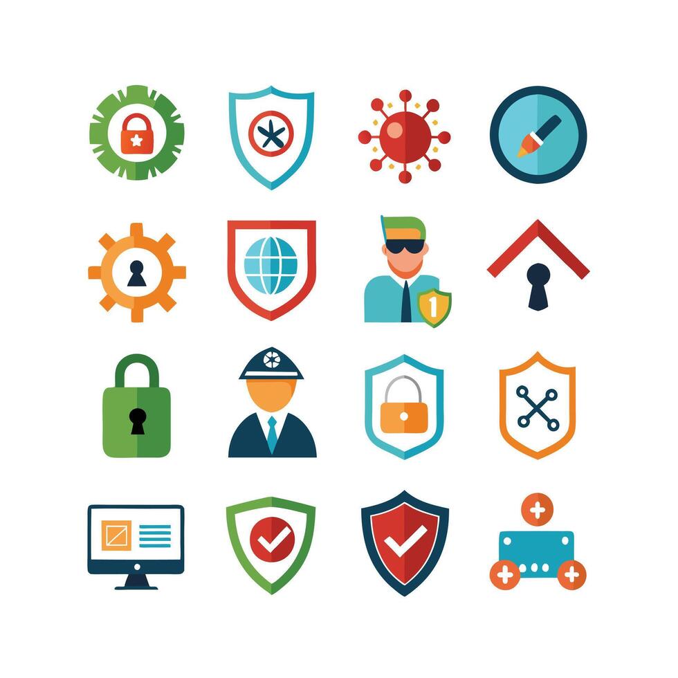 Security Icon Set Collection Illustration vector