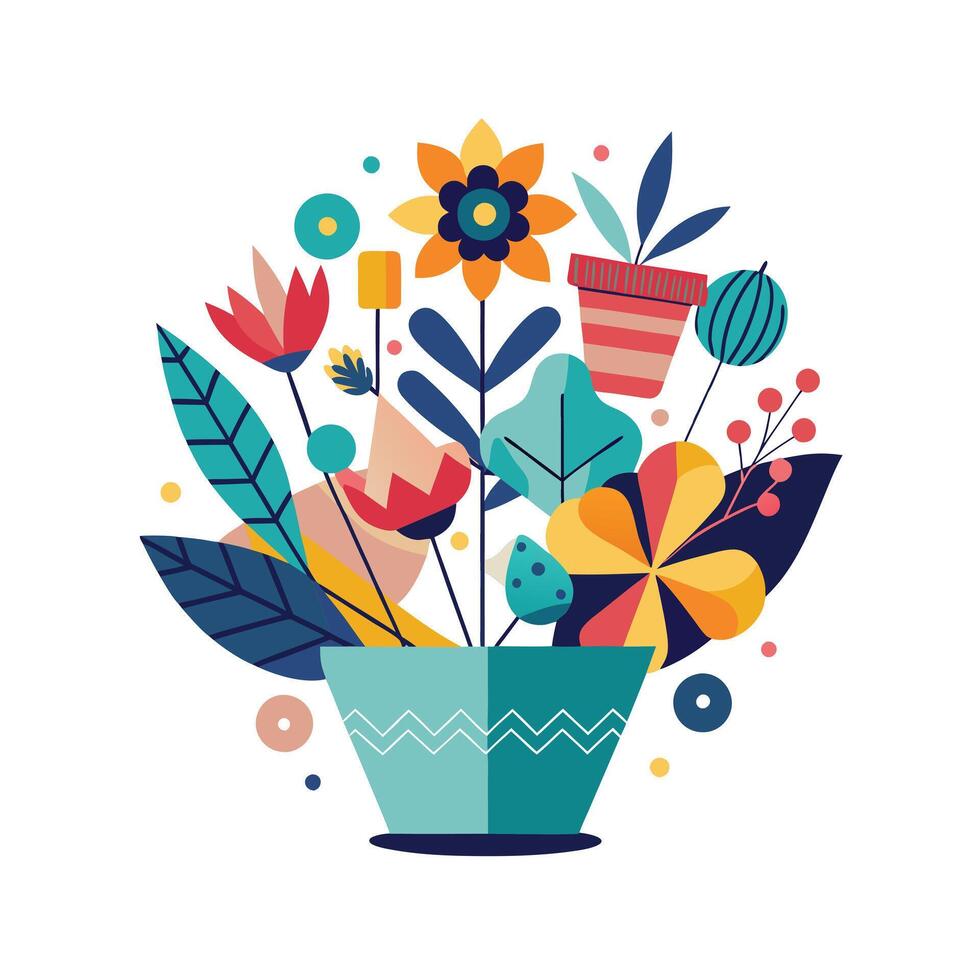 Flowerpot Houseplant Illustration vector