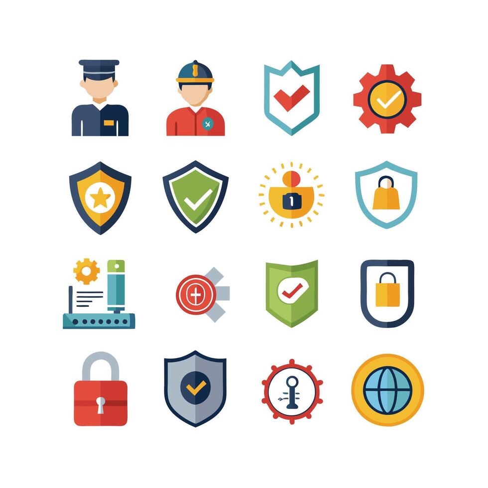 Security Icon Set Collection Illustration vector