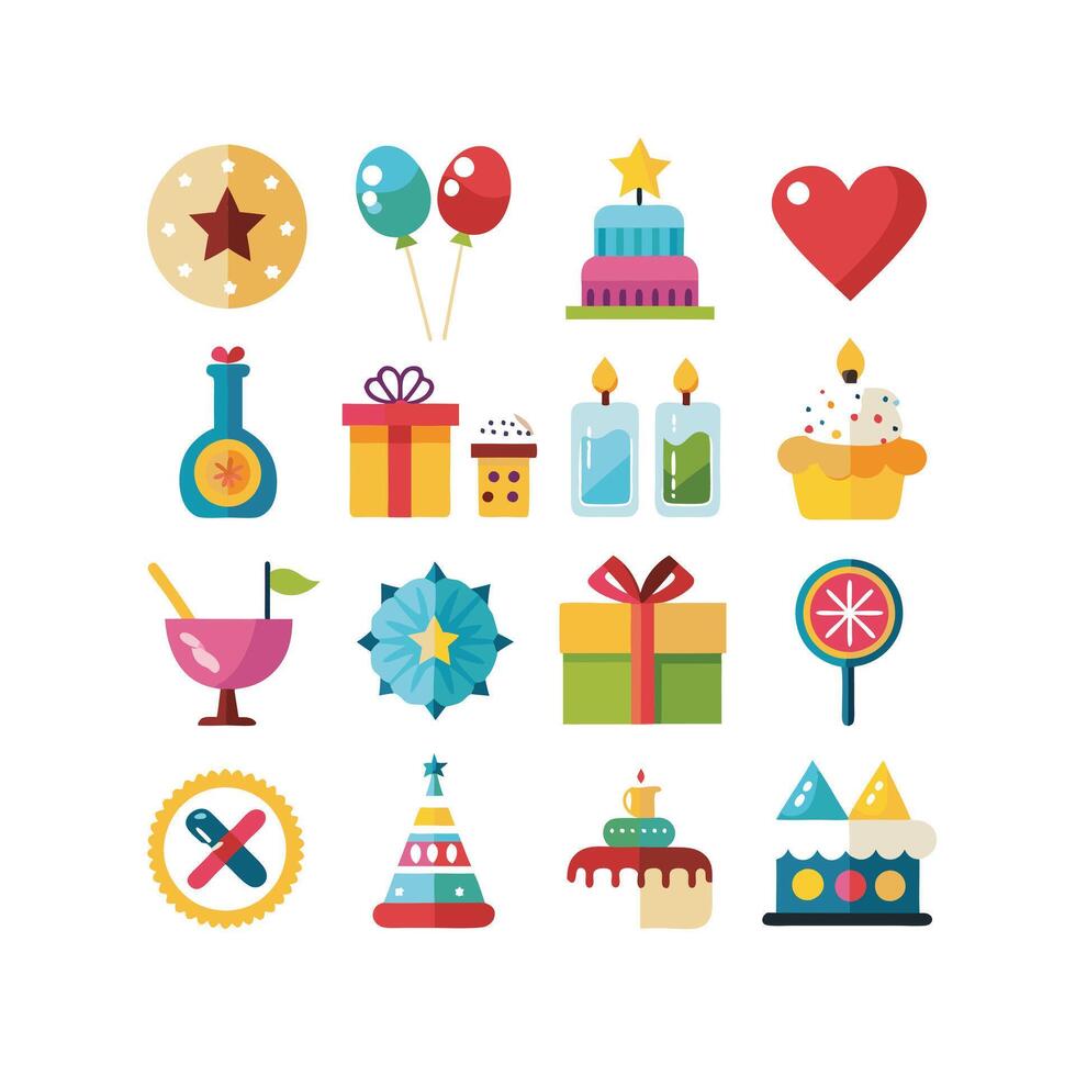 Holiday and Event Icon Set Collection IllustrationHoliday and Event Icon Set Collection Illustration vector
