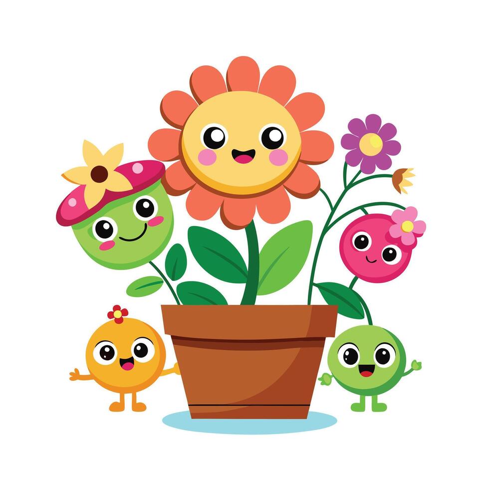 Flowerpot Houseplant Illustration vector