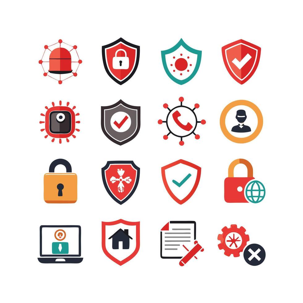 Security Icon Set Collection Illustration vector