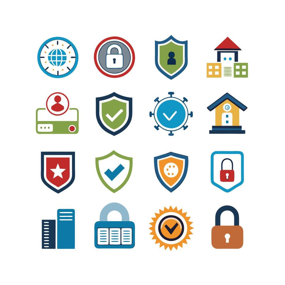 Security Icon Set Collection Illustration vector