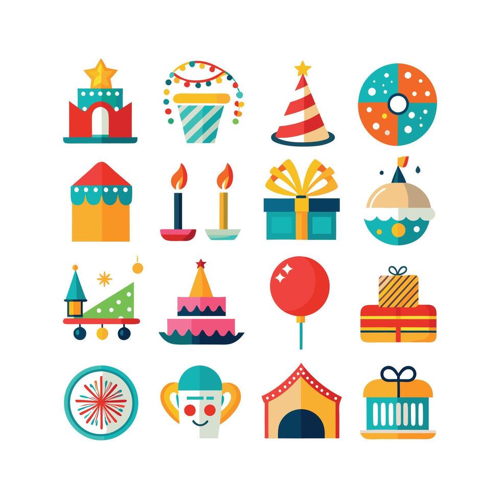 Holiday and Event Icon Set Collection IllustrationHoliday and Event Icon Set Collection Illustration vector