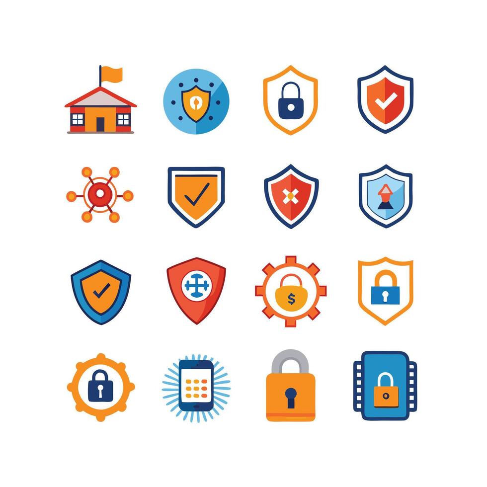 Security Icon Set Collection Illustration vector