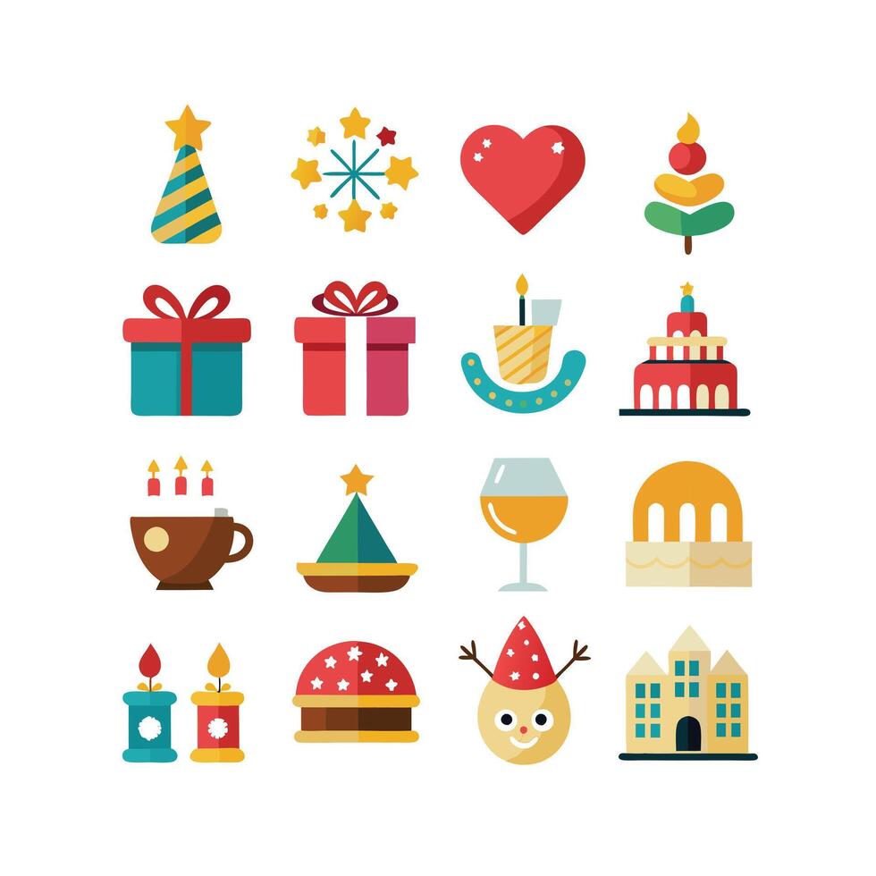 Holiday and Event Icon Set Collection IllustrationHoliday and Event Icon Set Collection Illustration vector