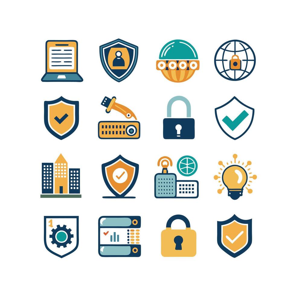 Security Icon Set Collection Illustration vector