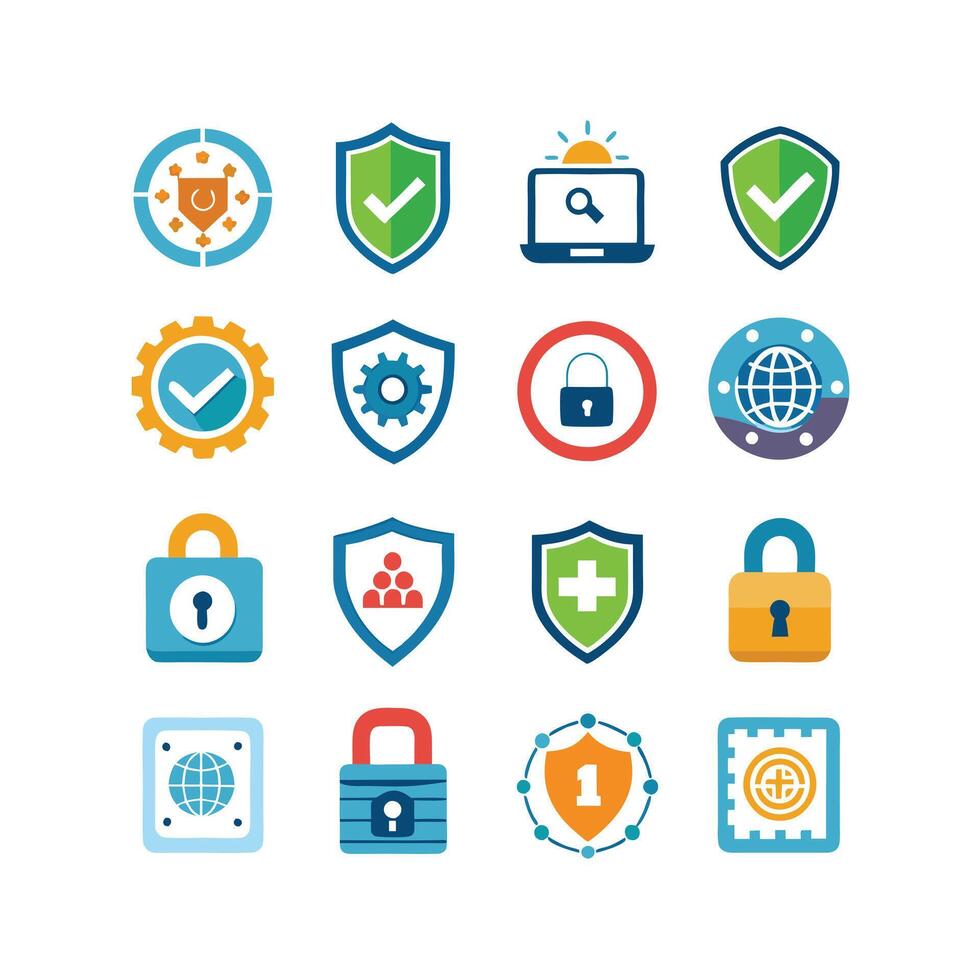 Security Icon Set Collection Illustration vector