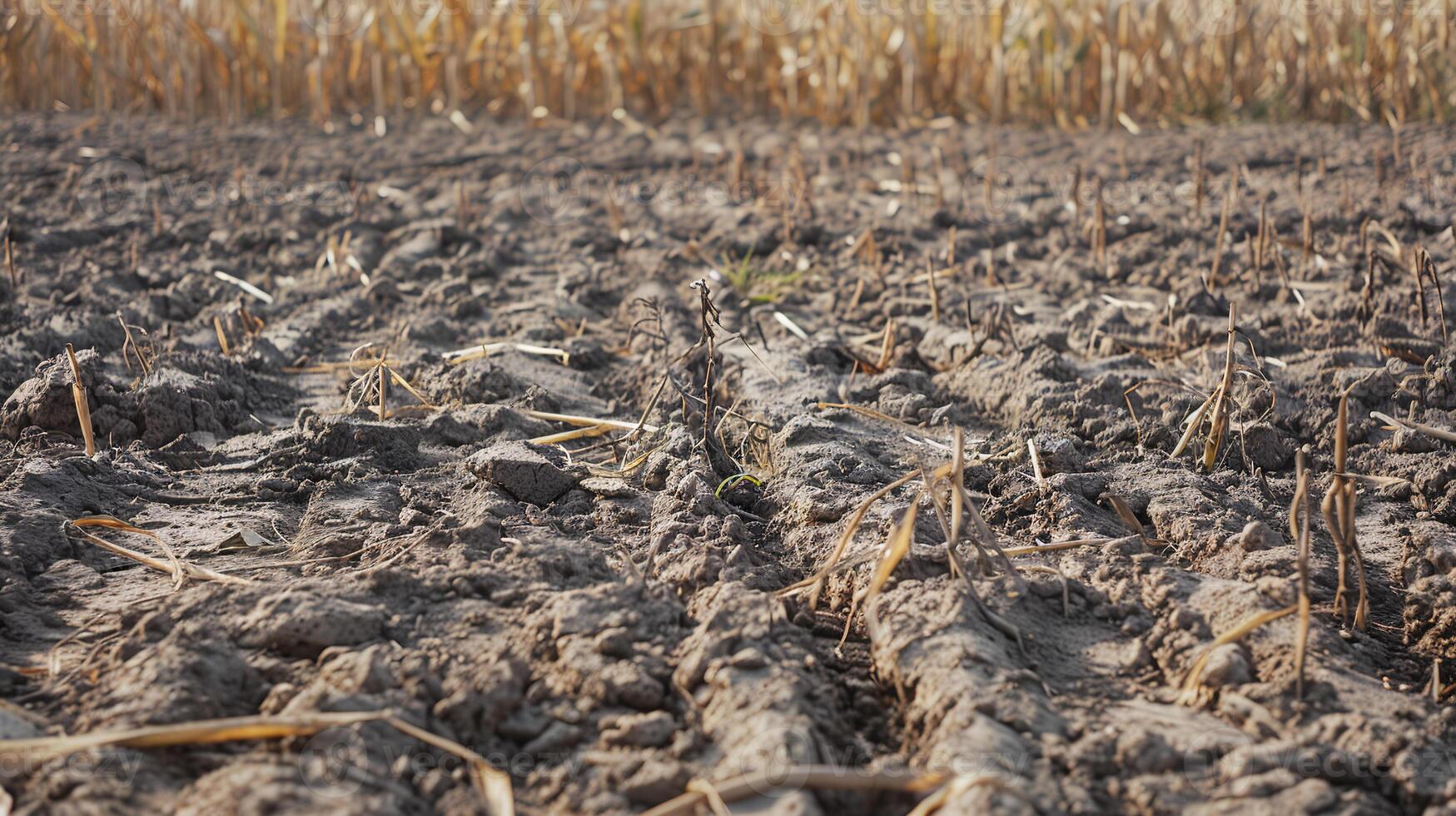 A withered and wilted crop field during a heatwave, portraying the vulnerability of agriculture to climate change-induced droughts and heat stress. Climate change photo