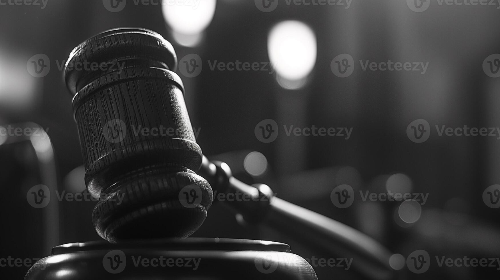 Photo of a judge's gavel to make a fair legislative decision in a criminal case in courtroom close up