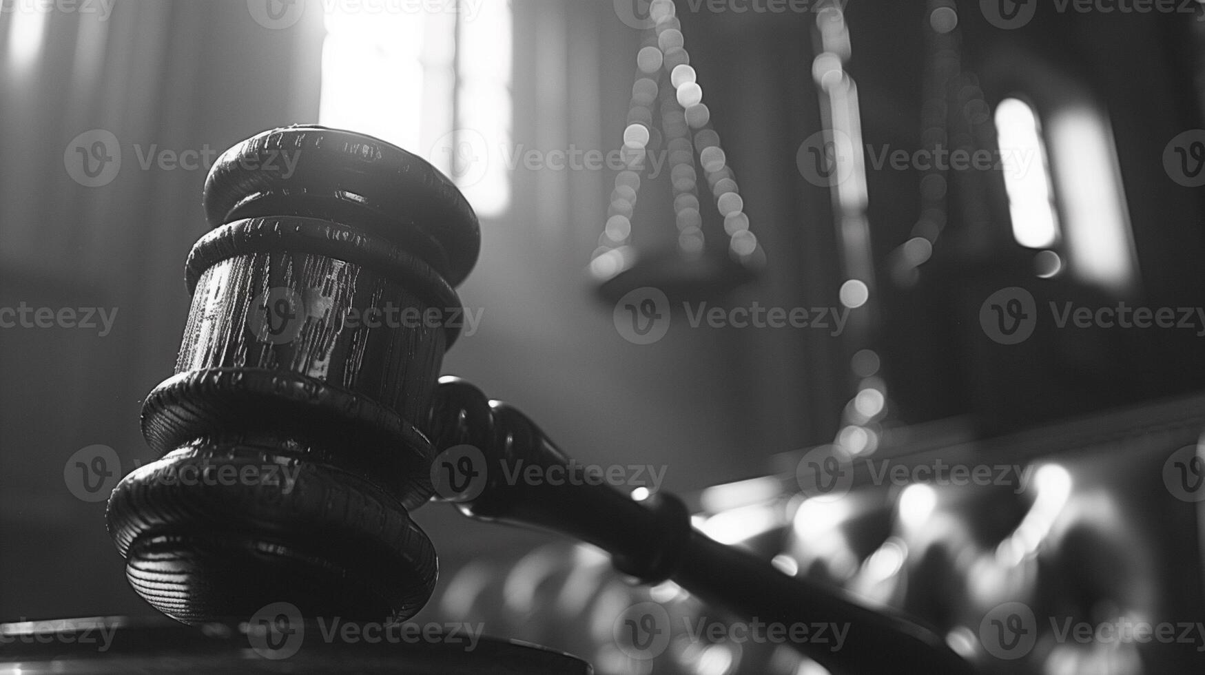 Photo of a judge's gavel to make a fair legislative decision in a criminal case in courtroom close up