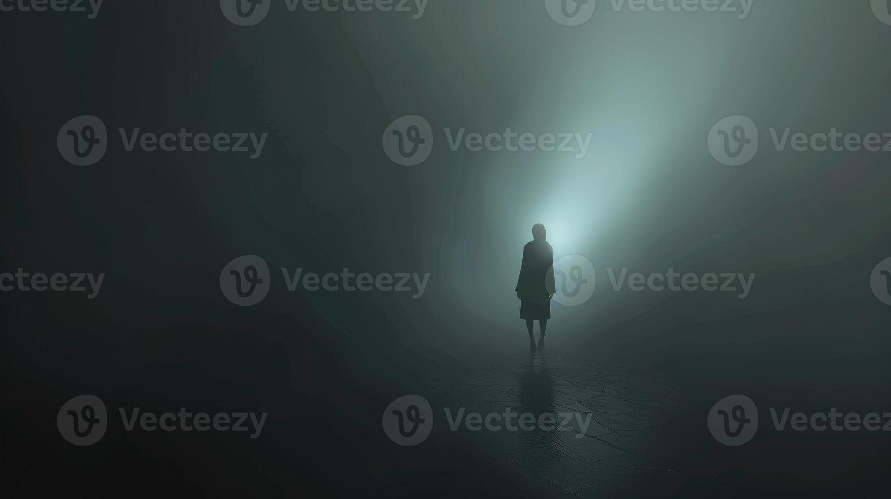 Silent Watcher in the Shadows A Haunting Light Revealed photo