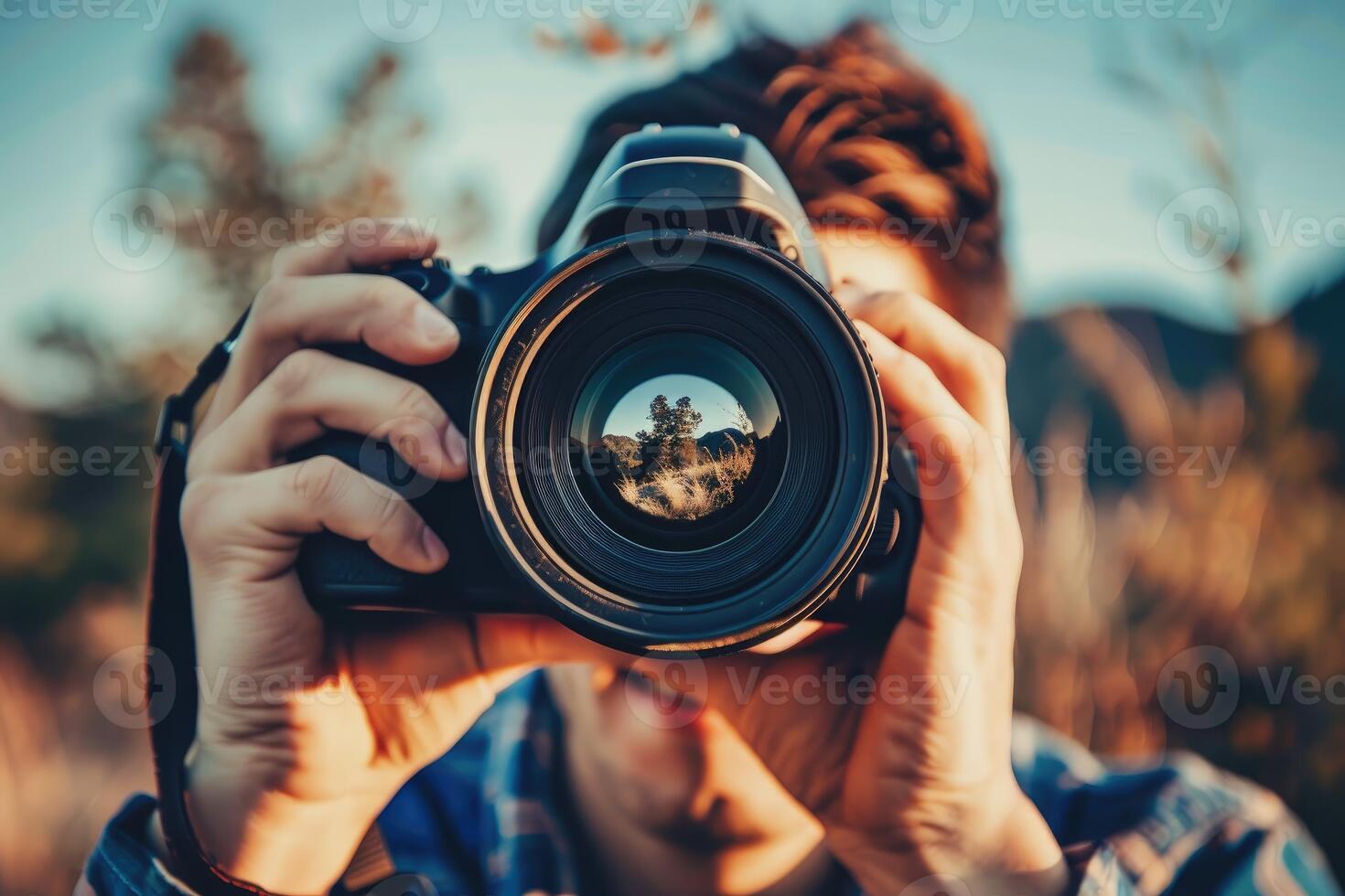 Capturing the Serene Mountain Landscape Through the Lens photo