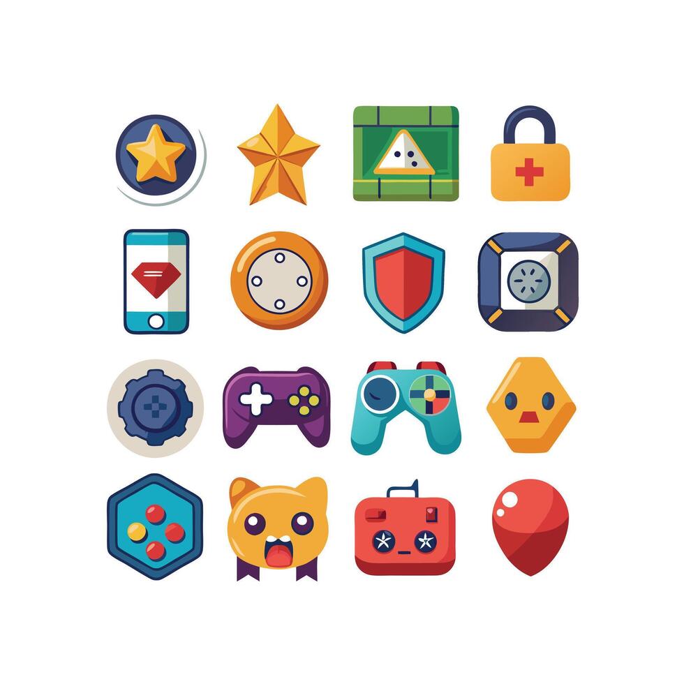 Gaming Icon Set IllustrationGaming Icon Set Illustration vector