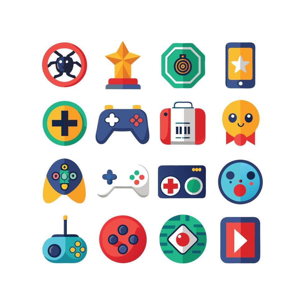 Gaming Icon Set IllustrationGaming Icon Set Illustration vector