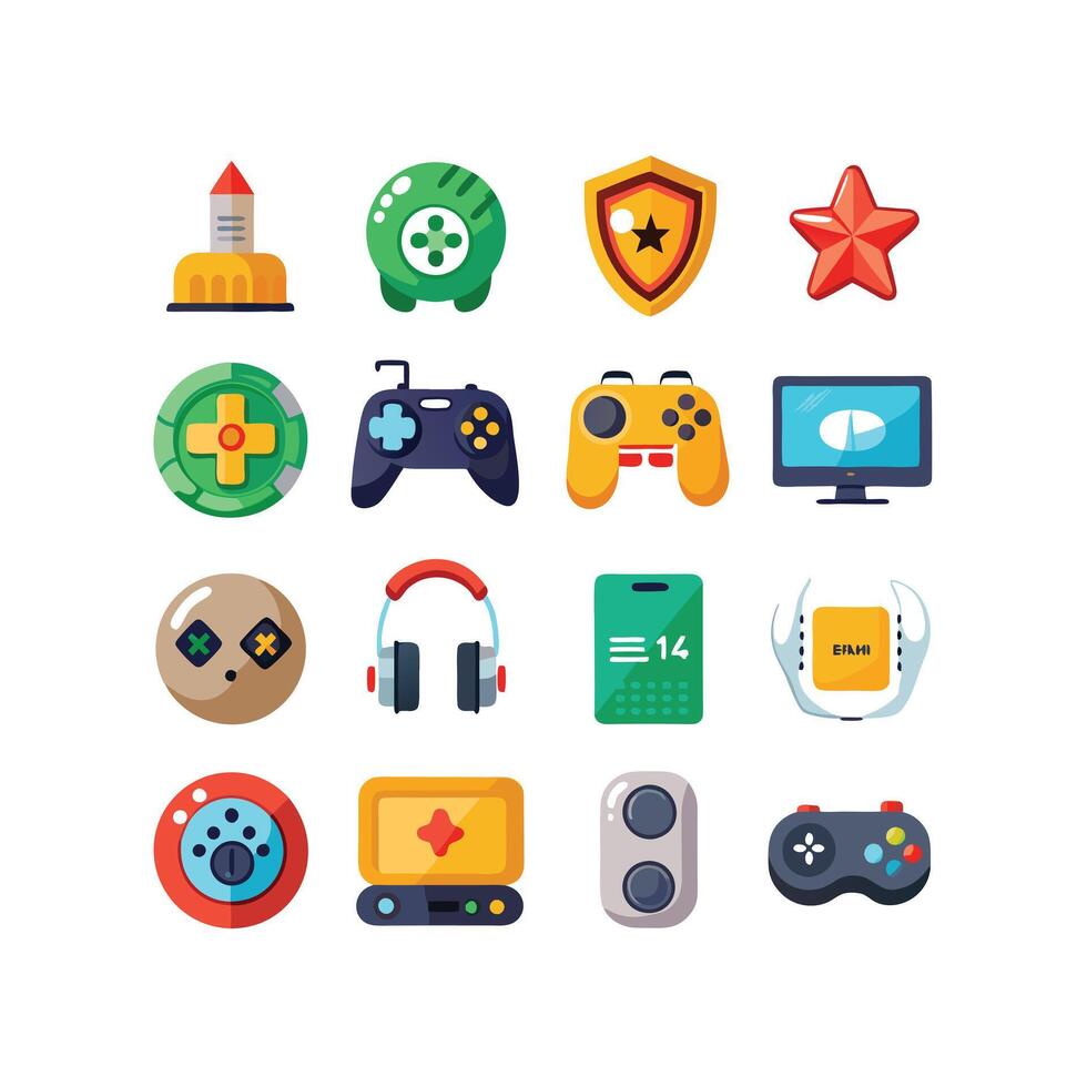 Gaming Icon Set IllustrationGaming Icon Set Illustration vector